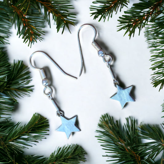 Argentium Silver Star Earrings