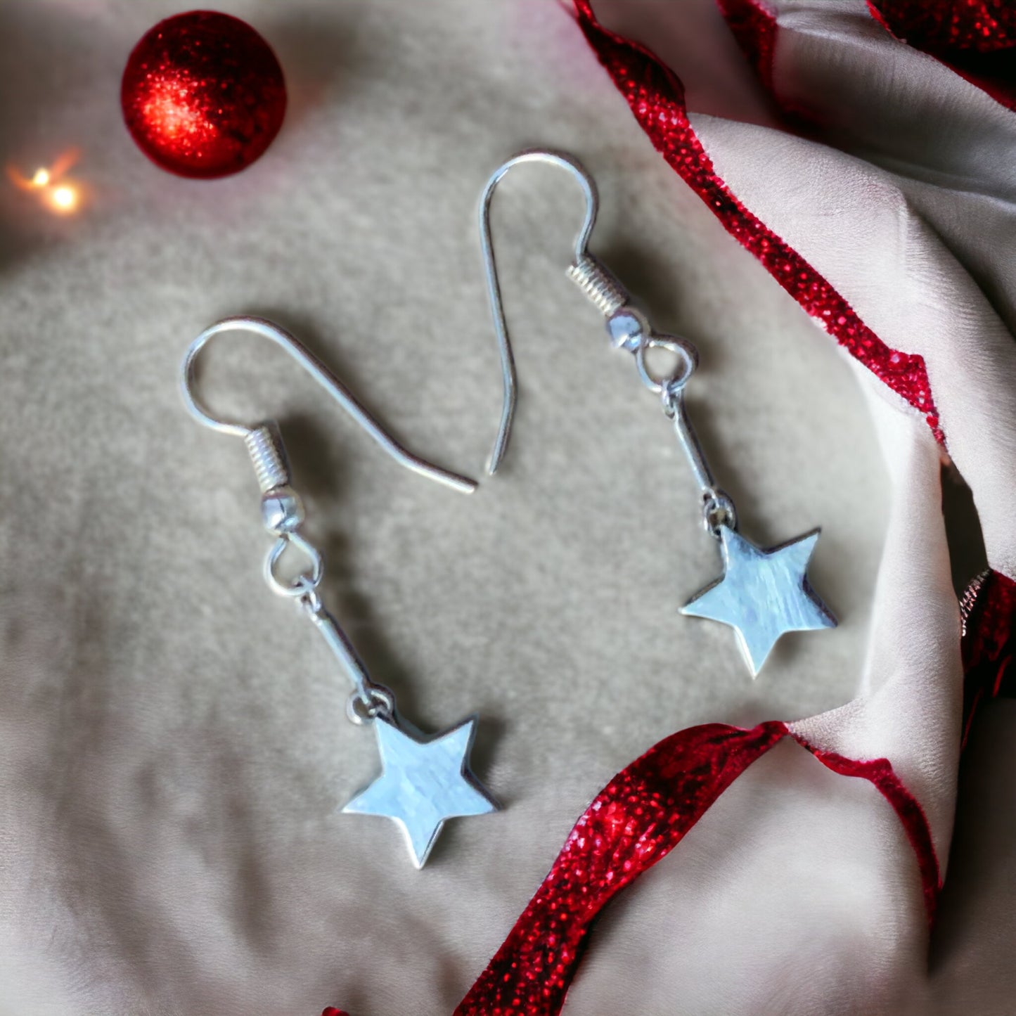 Argentium Silver Star Earrings