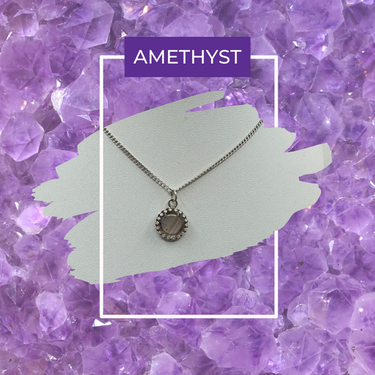 Introducing our Argentium Silver Amethyst Pendant: Majestic Beauty Infused with Tranquility!