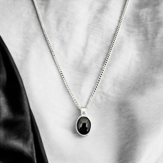 Timeless Beauty: Garnet Pendant with Argentium Silver